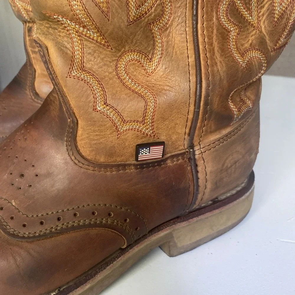 Double-H Dwight Steel Toe Work Boot Brown Men's Size 10.5 D Made In USA